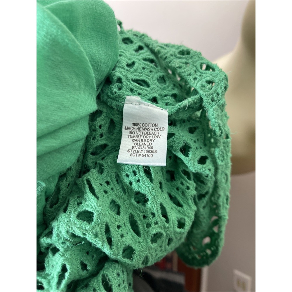 New Jude Connally Clover Green Eyelet Gloria Dress Large L - Picture 12 of 12